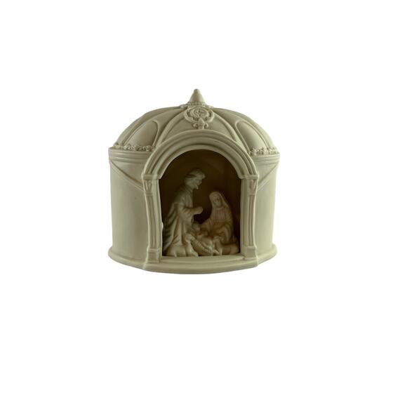 Nativity Scene Figurine Dome Shaped Christmas Decoration Religious Decor no ligh - Picture 10 of 10
